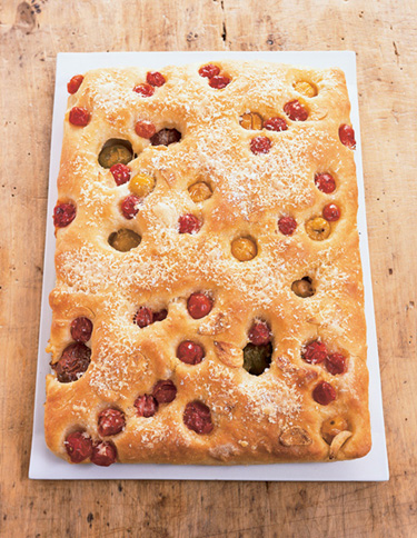 Cherry tomato focaccia. Photo by Victor Schrager. Recipe follows.