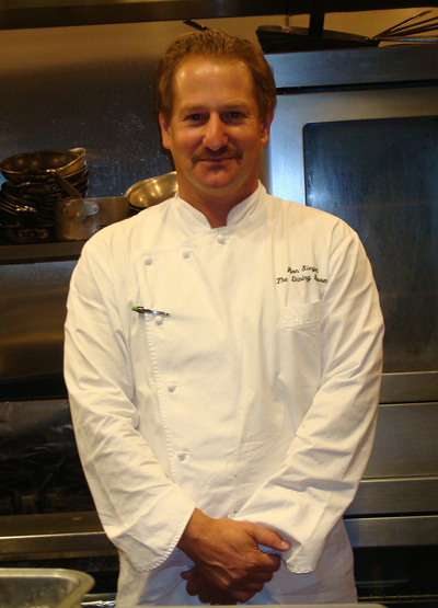 Chef Ron Siegel in the kitchen at the Cliff House in San Francisco