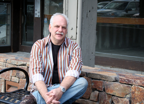 Chef Howard Bulka sits outside the Palo Alto site that will be transformed into his artisan pizzeria.