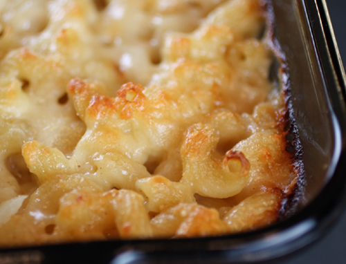 Aged white cheddar macaroni and cheese.