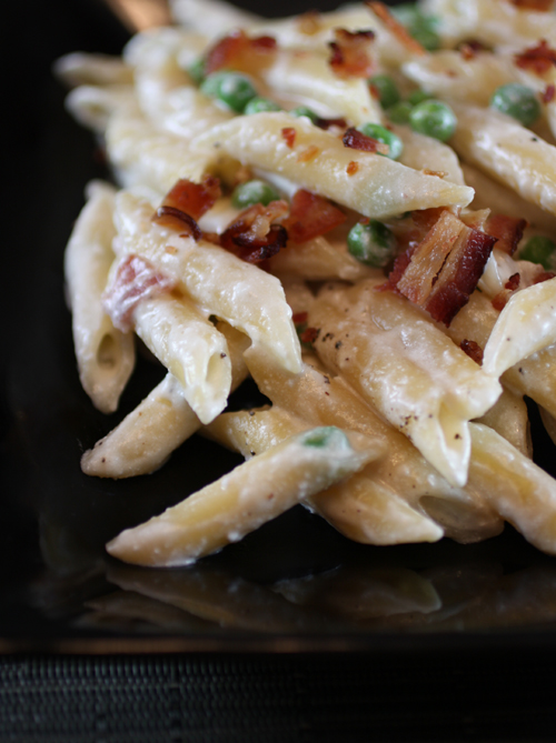 As-easy-as-it-gets penne with ricotta sauce.