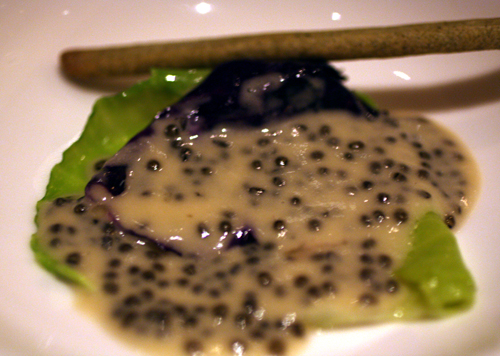 Cabbage and caviar.