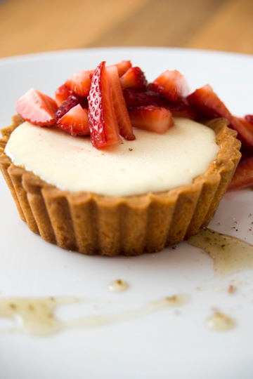 Devonshire cream tart with strawberries. (Photo courtesy of Martins West Pub)