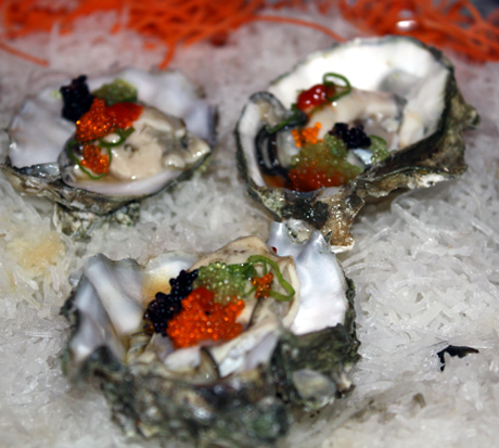Sustainable oysters on the half shell.
