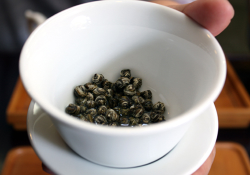 Top quality jasmine tea leaves.