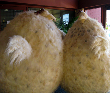 Meet the (in)famous Foster Imposter Chickens at the Gilroy Garlic Festival. (Photo courtesy of Foster Farms)