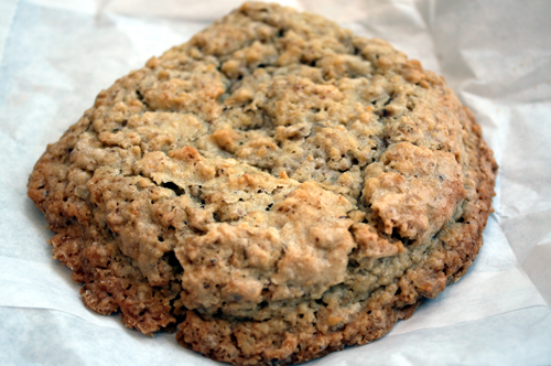 A huge, huge oatmeal cookie. Did I mention it was huge?