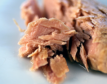Pricey, imported tuna in olive oil.