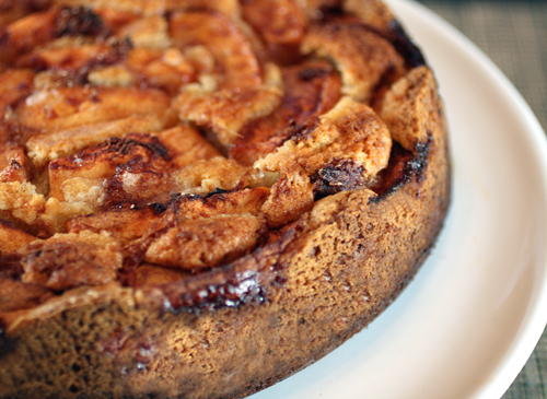 A tender, buttery cake filled with sweet apples.