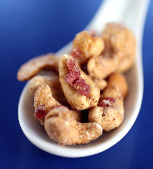 Cashews with pomegranate and vanilla. Cashews with pomegranate and vanilla.