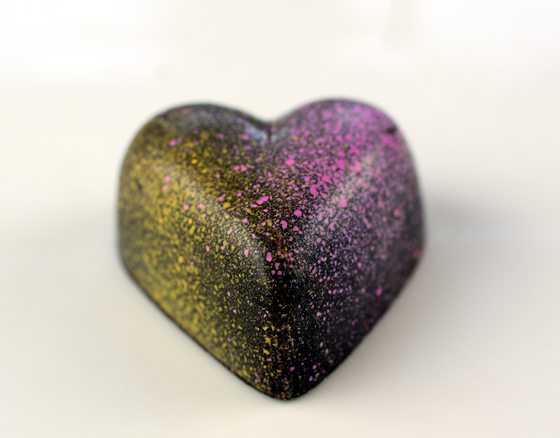 Robyn's passion fruit chocolate heart.