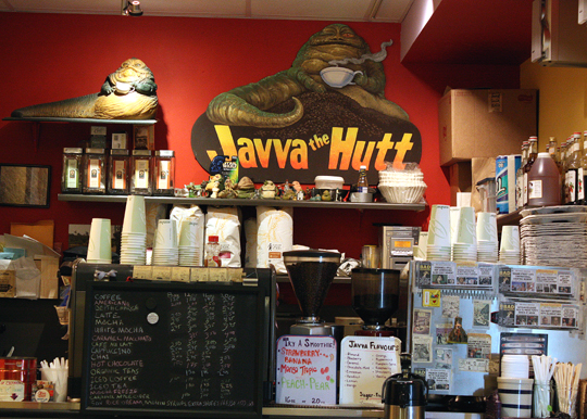 Enjoy a cup of Joe at Javva the Hut.