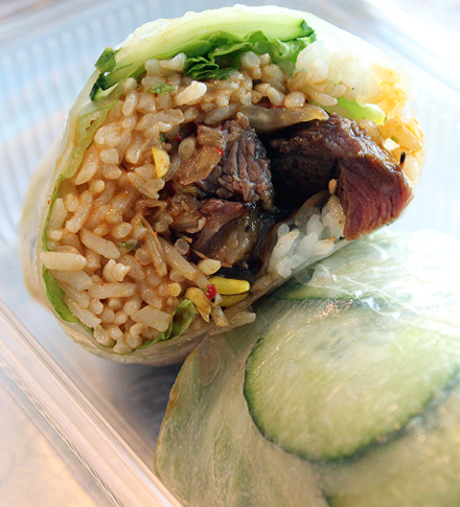 Ssam -- a Korean version of a burrito -- at Spice Kit.