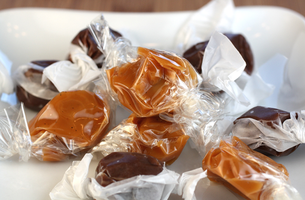 Soft, pillowy caramels made with goat milk and goat butter.