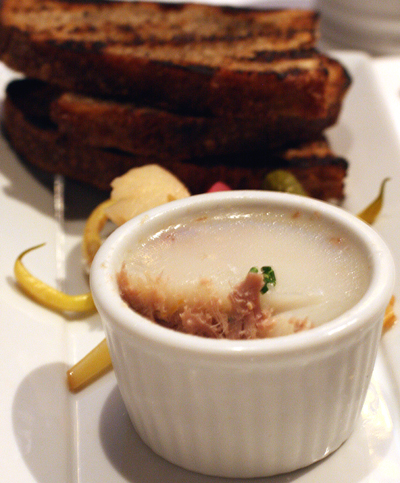 Housemade duck rillettes.