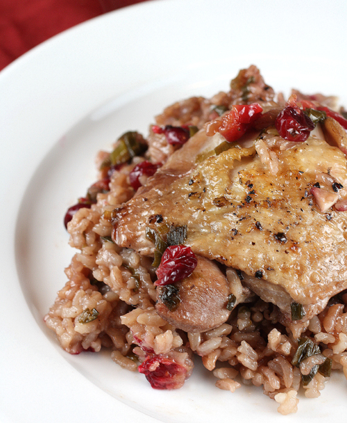 Cranberries and hoisin sauce give this chicken dish a twist.