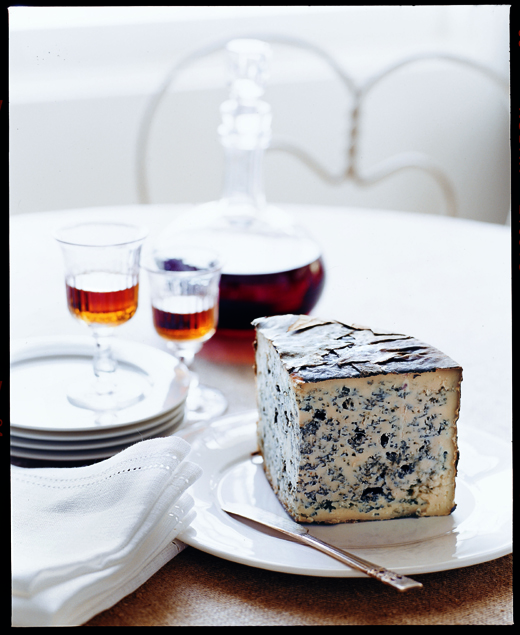 Blue cheese with fortified wine -- a match made in heaven. (Photo courtesy of Chronicle Books)