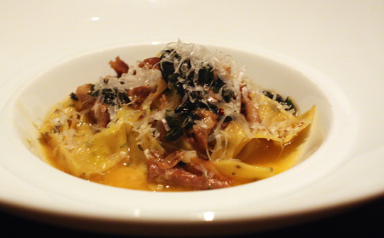 The fabulous duck ragu with rosemary tagliatelle.