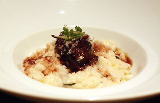 Risotto with oxtail.
