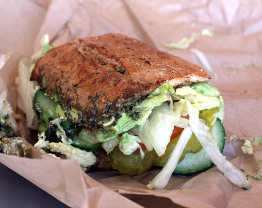 The veggie "Favorite Sesame Street Character'' sandwich.