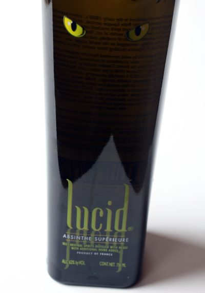 Lucid absinthe from France.