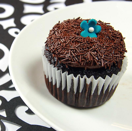 A chocolate cupcake from Sinful Bliss. (Photo courtesy of the bakery)