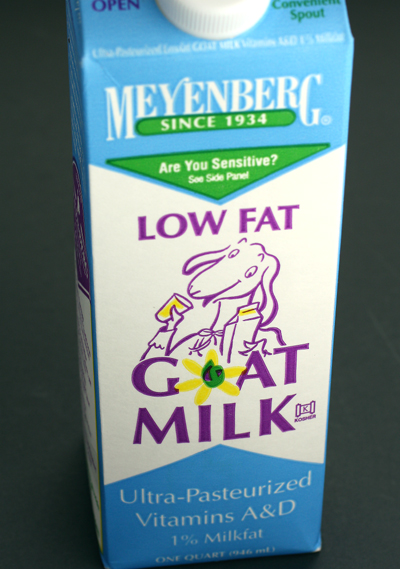 Velvety, yet low fat, goat milk.