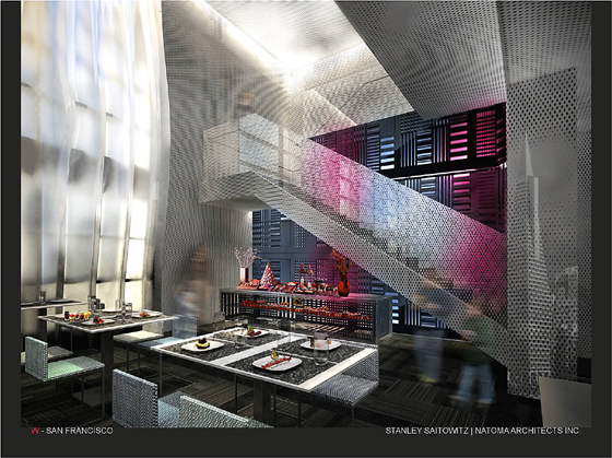 The new Trace restaurant, which will open this summer. (Photo courtesy of the W Hotel) The new Trace restaurant, which will open this summer. (Photo courtesy of the W Hotel)