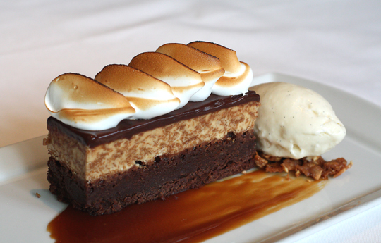 A tantalizing peanut butter brownie bar with toasted marshmallow.