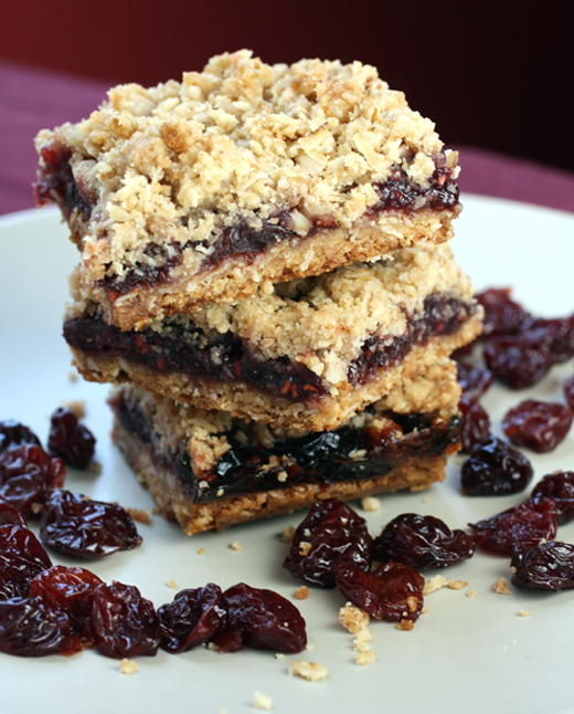 Rasberry-Cherry Crumble Bars. You can't eat just one. Trust me.
