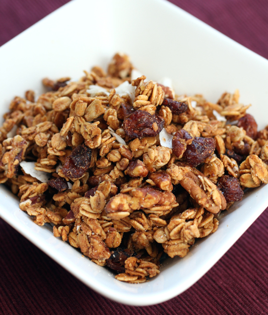 Sweet Cranberry Pecan granola. Look at all those lovely chunky clusters of oats.
