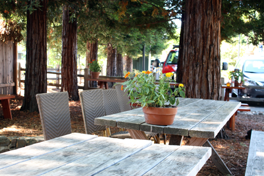 Enjoy your fried chicken at one of the picnic tables. Or take it home to enjoy.