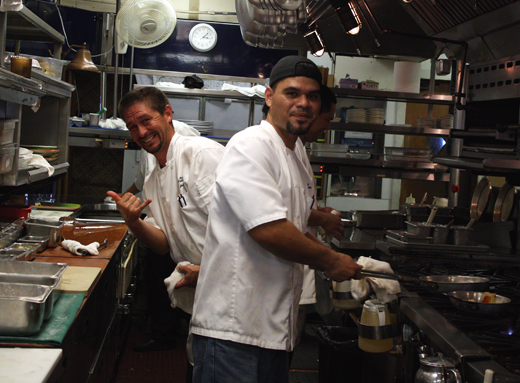 The kitchen crew at Mama's Fish House.