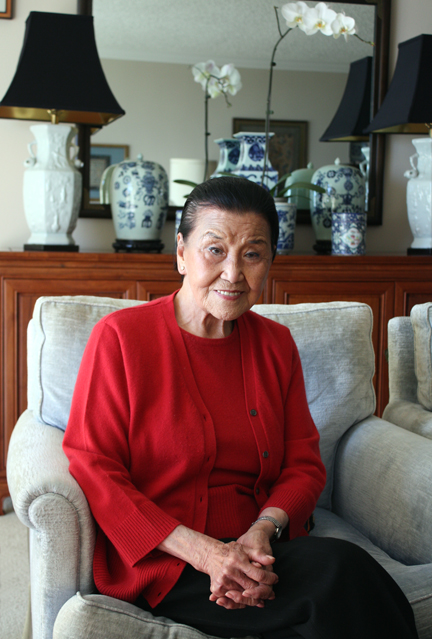 The lovely, pioneering Cecilia Chiang at home in San Francisco.