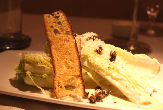 A classic Caesar with marinated white anchovies.