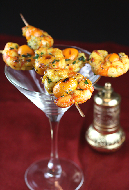 How pretty are these shrimp-kumquat skewers? And they taste even better than they look.
