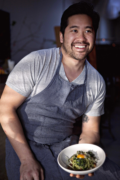 Chef Brandon Jew of Bar Agricole will cook up a storm at the Flower & Garden Show. (Photo courtesy of the chef)