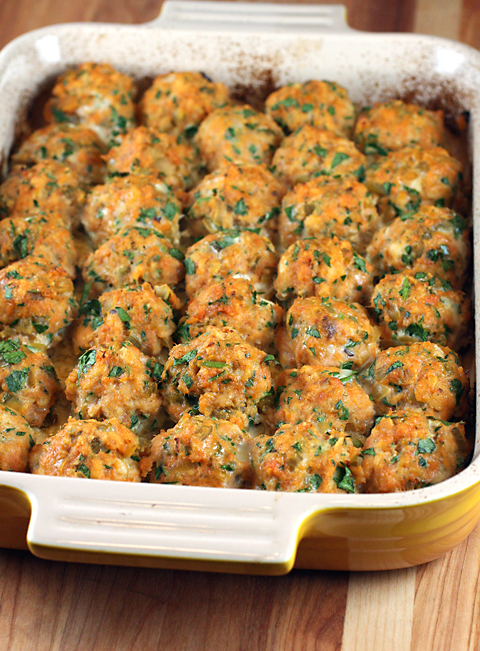 Fish is the main ingredient in these meatballs. But where, oh where, is the sauce?