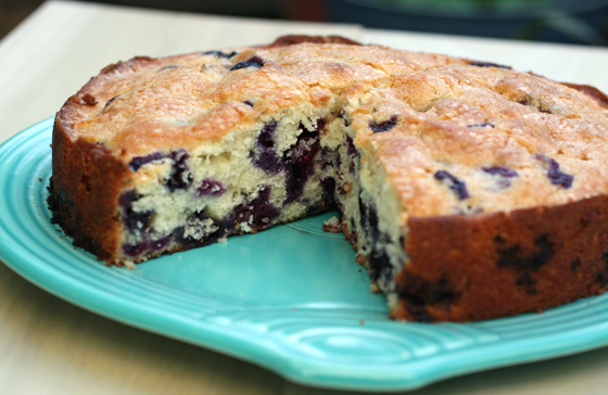 It's like a giant blueberry muffin in cake form.
