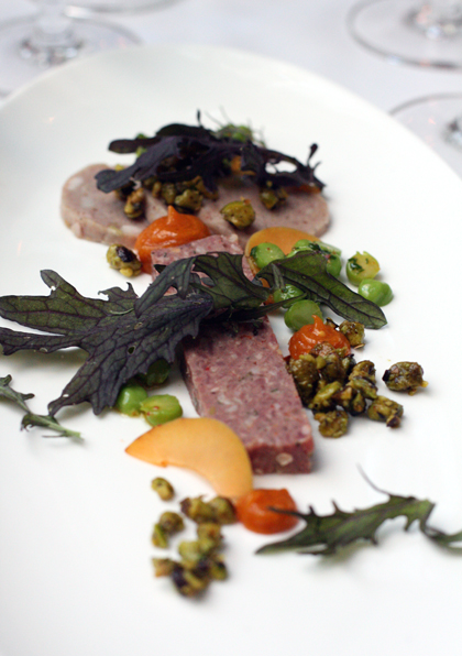 Mark Dommen's goat charcuterie with apricots and pistachios.