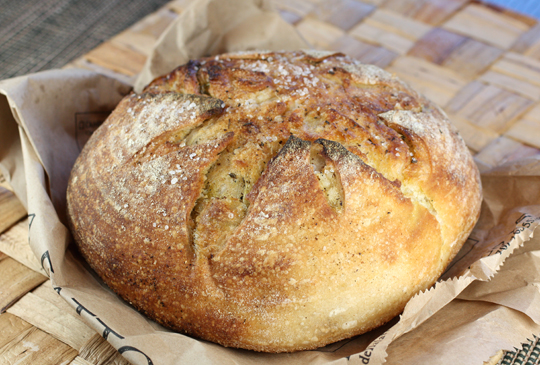 A hearty loaf fragrant with Meyer lemon and rosemary.