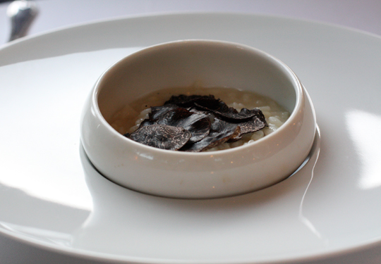 Risotto with three ounces of shaved Australian black truffles.