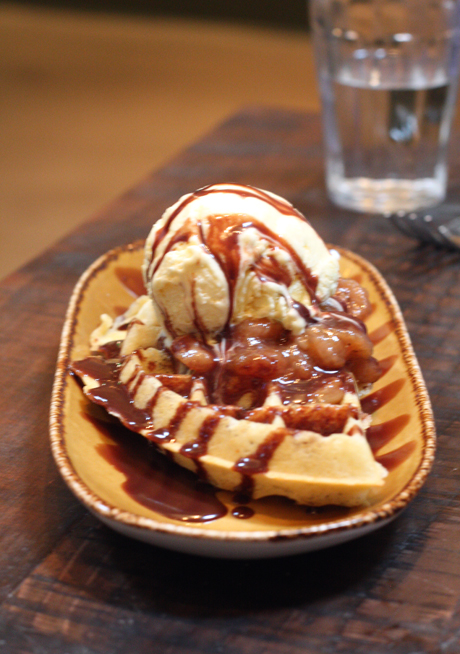 How about a decadent Belgium waffle for dessert? At Portola Kitchen, you can so indulge.