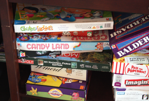 A trove of old-school board games.