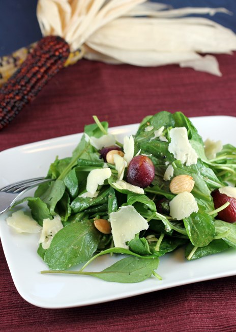 See those lovely roasted grapes? They make this salad something special.