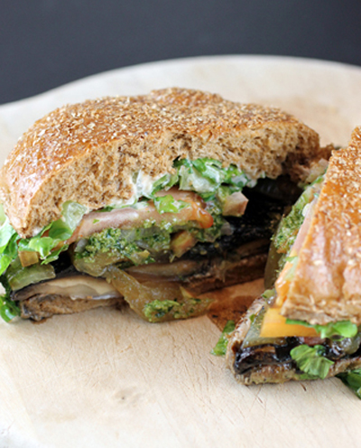 Veggie Grill's portobello burger. Veggie Grill's portobello burger.