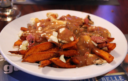 My poutine concoction with sweet potatoes. Looks pretty good, huh?