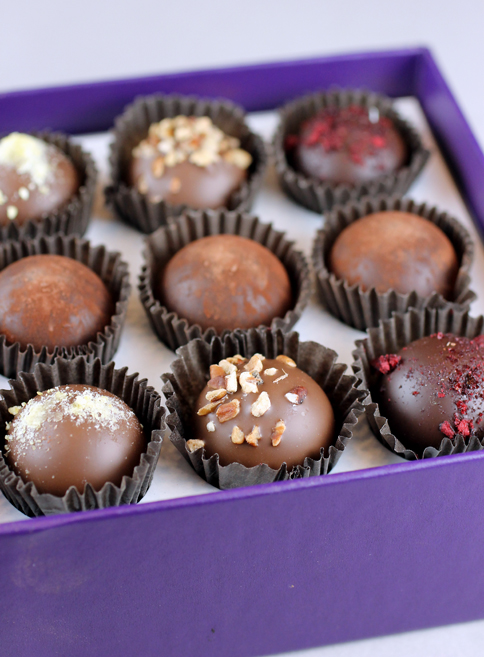 The "Mash Bill'' collection of truffles from Vosge Haut Chocolate. (Photo by Carolyn Jung) The "Mash Bill'' collection of truffles from Vosge Haut Chocolate. (Photo by Carolyn Jung)