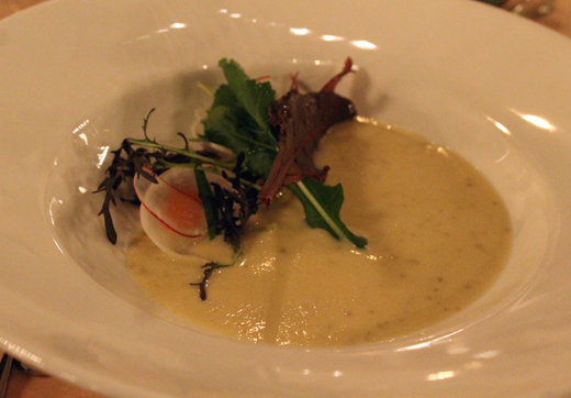 McNamara's fennel soup kicked off the gala dinner.
