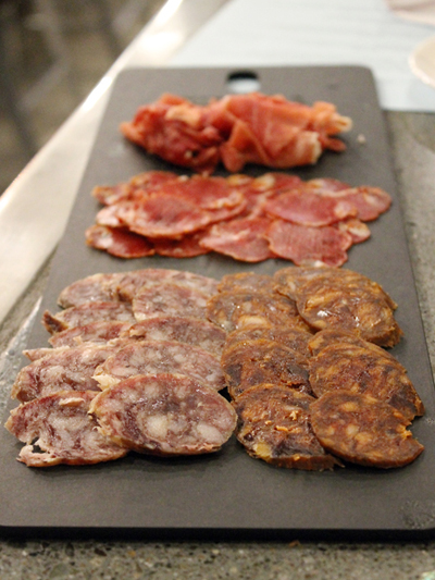 A sampler of Iberian meats.
